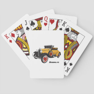 Classic yellow car 1931 playing cards