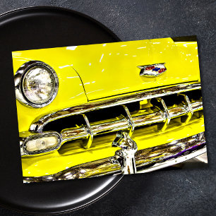Classic Yellow Chevrolet Vintage Car Card