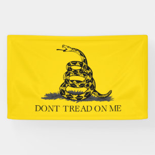 Classic Yellow Gadsden Flag Don't Tread on Me Banner