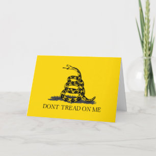 Classic Yellow Gadsden Flag Don't Tread on Me Card