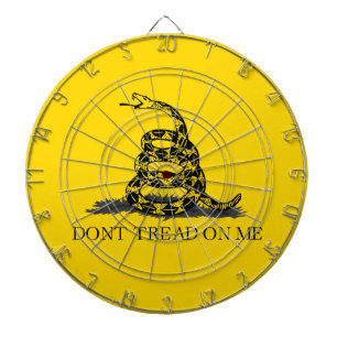 Classic Yellow Gadsden Flag Don't Tread on Me Dartboard