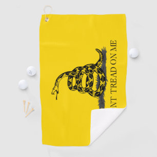 Classic Yellow Gadsden Flag Don't Tread on Me Golf Towel