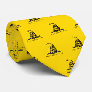 Classic Yellow Gadsden Flag Don't Tread on Me Tie