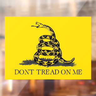 Classic Yellow Gadsden Flag Don't Tread on Me Window Cling