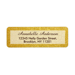 Classic Yellow Gold Glitter Sparkle Personalised