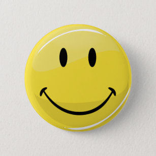 Classic Yellow Happy Face 6 Cm Round Badge