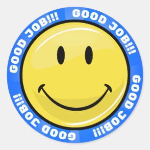 Classic Yellow Happy Face Classic Round Sticker