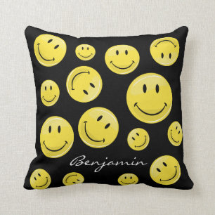 Classic Yellow Happy Face Cushion