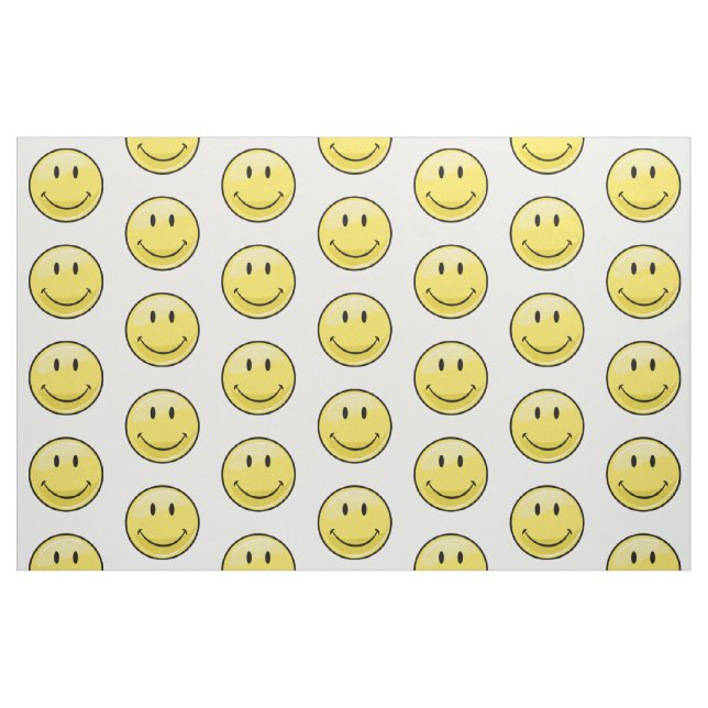 Classic Yellow Happy Face Fabric (Fat Quarter)