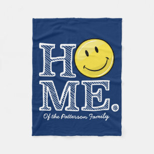 Classic Yellow Happy Face   Housewarming Fleece Blanket