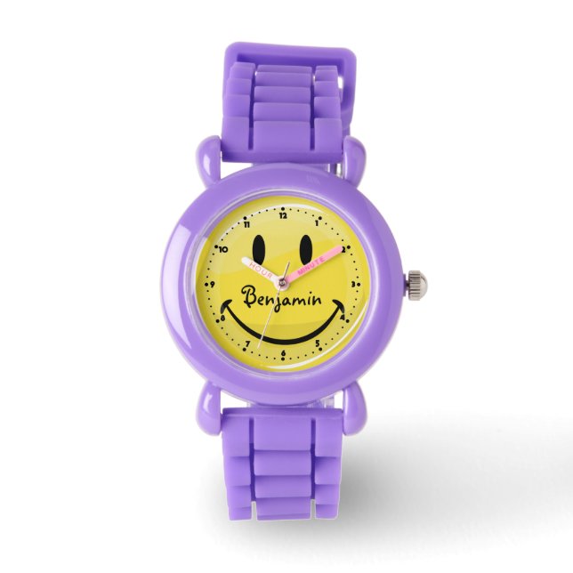 Classic Yellow Happy Face Watch (Front)