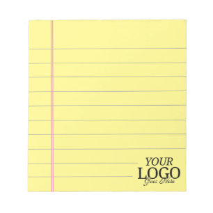 Classic Yellow Legal 5.5 x  6 With Logo  Notepad