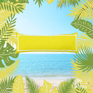 Classic Yellow with White Trim Body Pillow