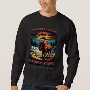 Classic Yellowstone National Park Adventure Yellow Sweatshirt