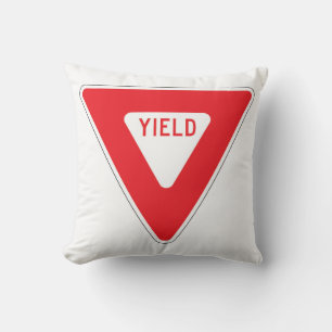Classic Yield Sign Cushion