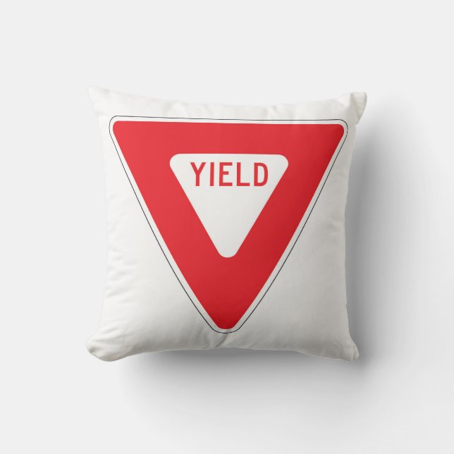 Classic Yield Sign Cushion (Front)