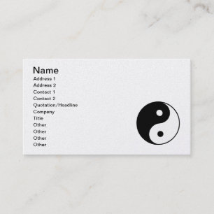 Classic Yin Yang Business Card