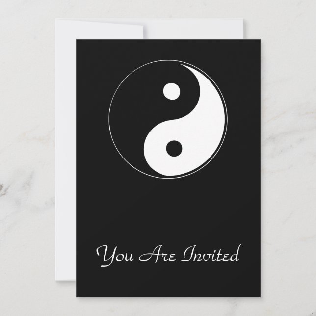 Classic Yin Yang Invitation (Front)