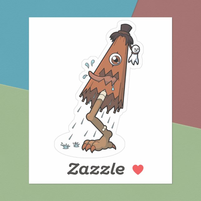 Classic Yokai Karakasa-obake- Japanese Folklore (Karakasa-obake Yokai Sticker- Desk View)