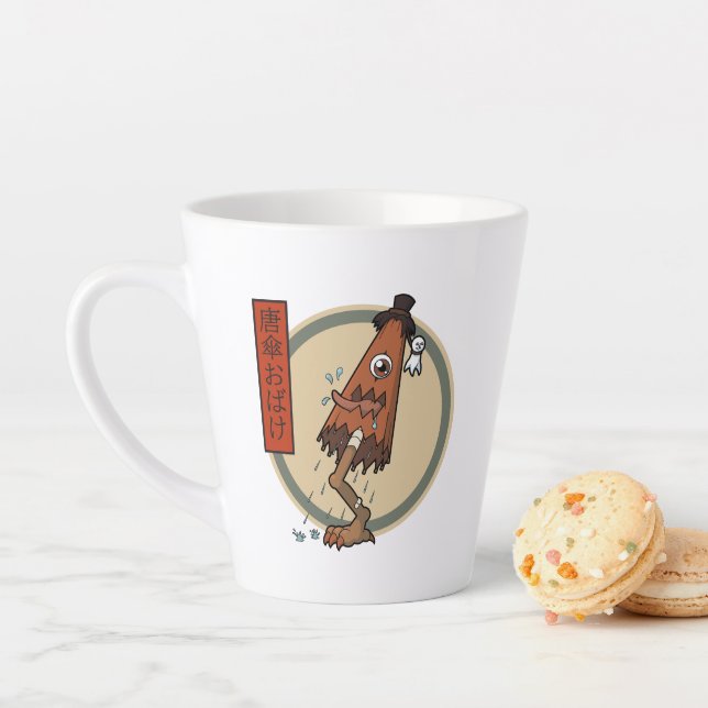 Classic Yokai Karakasa-obake- Japanese Folklore Latte Mug (In Situ)