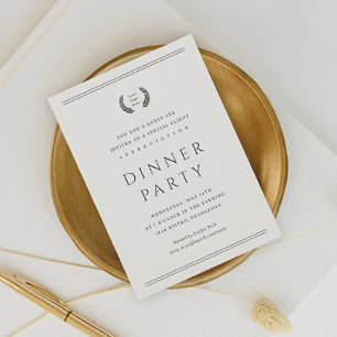 Classic Your Logo Here Business Dinner Party Invitation