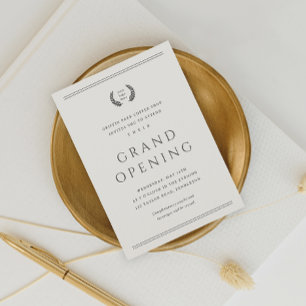 Classic Your Logo Here Business Grand Opening Invitation