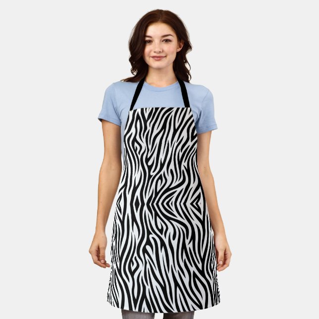  Classic Zebra Print Apron (Worn)
