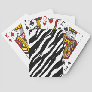 Classic Zebra Print Stripe Fashion Pattern Playing Cards