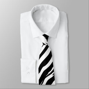 Classic Zebra Print Stripe Fashion Pattern Tie
