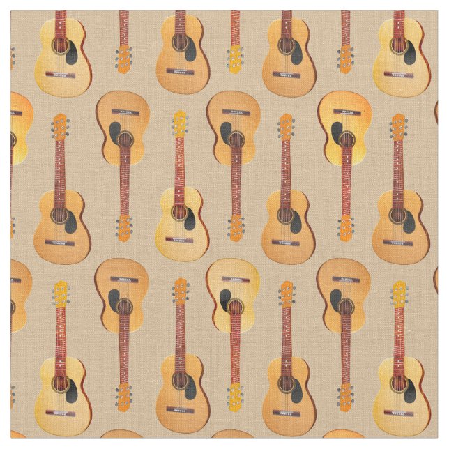 Classical Acoustic Guitars Musician Fabric (Close Up)