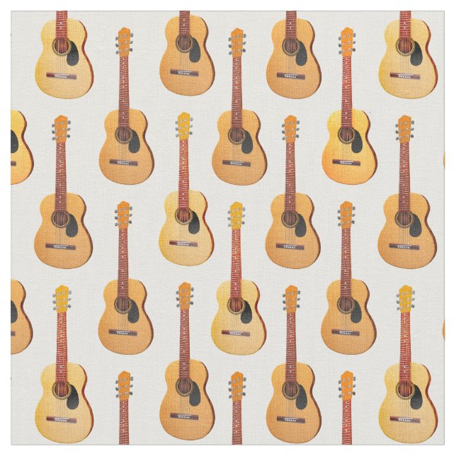 Classical Acoustic Guitars Musician Fabric (Close Up)
