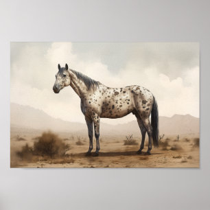 Classical American Appaloosa Horse Poster