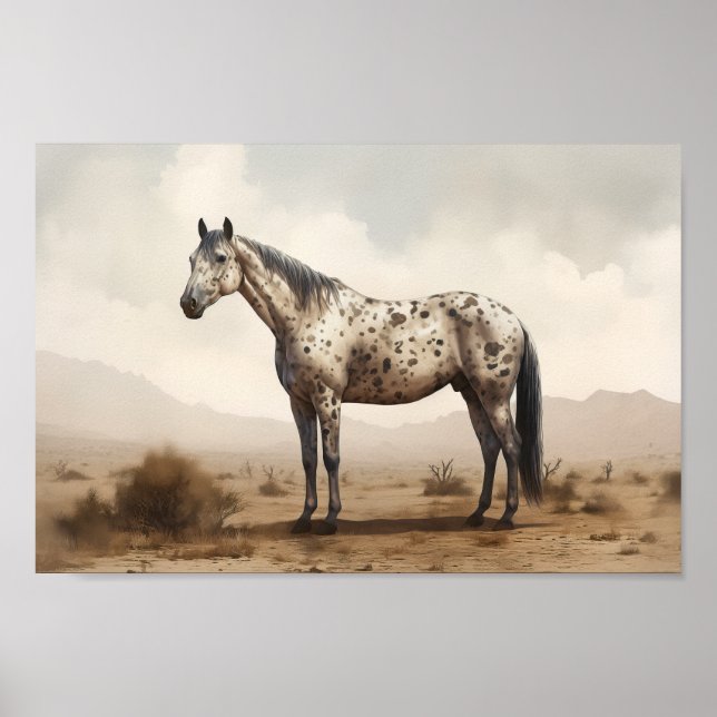 Classical American Appaloosa Horse Poster (Front)