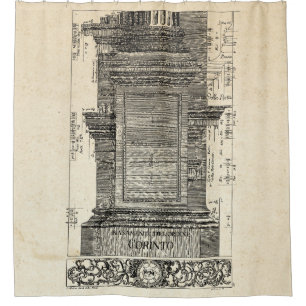 Classical Architecture, Corinthian Column 1725 Shower Curtain