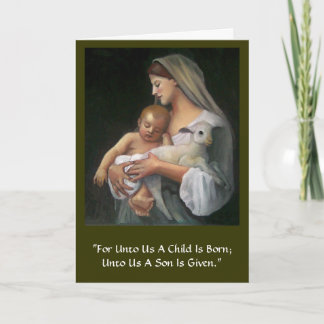 CLASSICAL ART CHRISTMAS CARD: MADONNA & CHILD HOLIDAY CARD