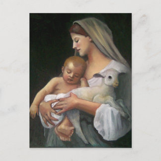 CLASSICAL ART CHRISTMAS CARD: MADONNA & CHILD HOLIDAY POSTCARD