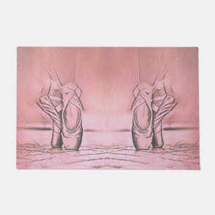 Classical Ballet Feminine Pink Dancer Shoes Doormat
