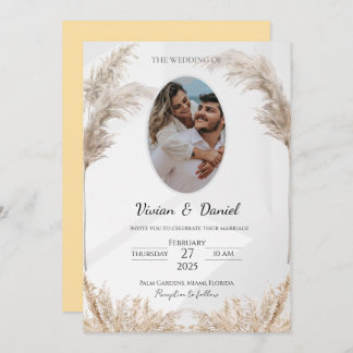 Classical Black & Gold Customisable Wedding Invitation