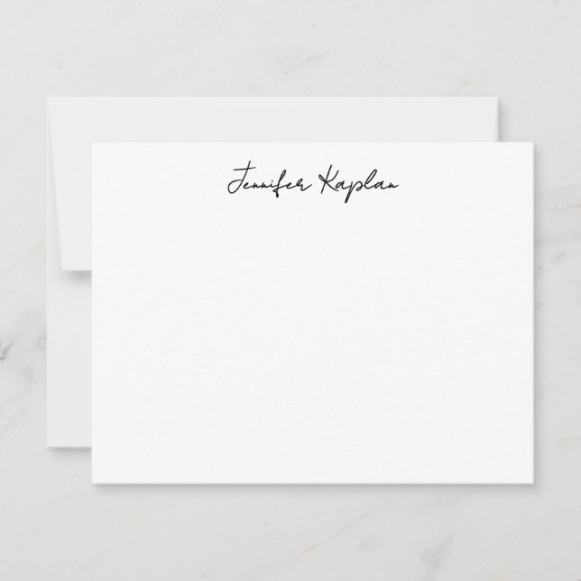 Classical Black & White Minimalist Professional Card (Front)