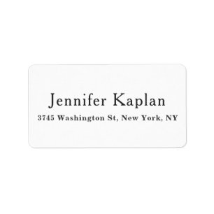 Classical Black & White Minimalist Professional Label