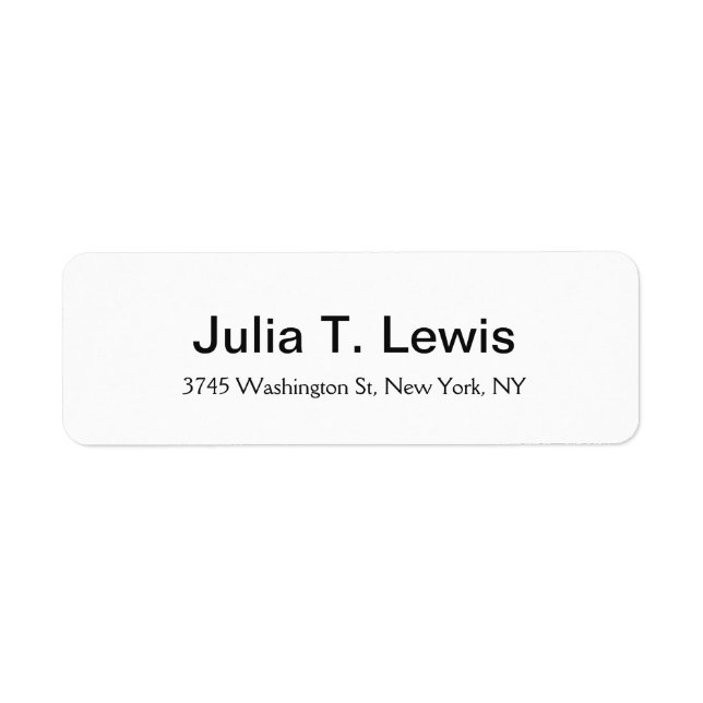 Classical Bold Text Elegant Plain Simple White (Front)