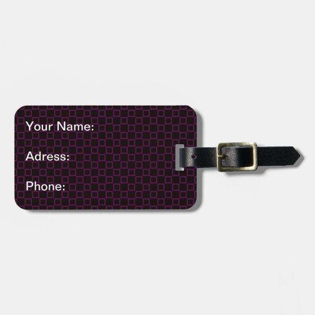 Classical brown cherry Luggage Tag (Front Horizontal)