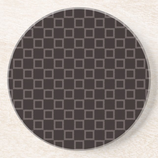 Classical brown chocolate Sandstone Coaster (Front)