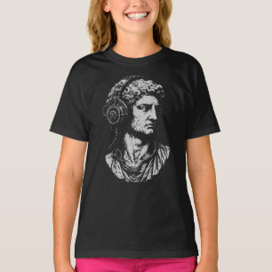 Classical Bust with steampunk Headphones T-Shirt