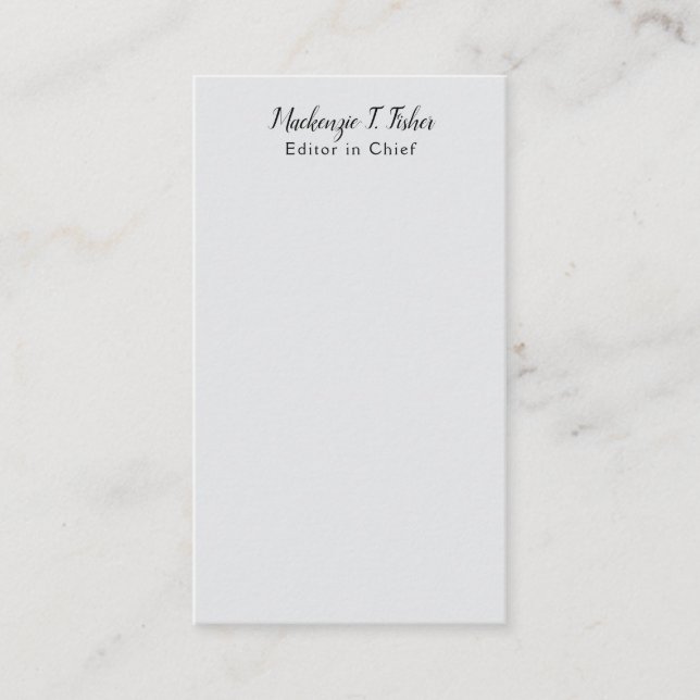 Classical Calligraphy Elegant Plain Simple Grey Enclosure Card (Front)