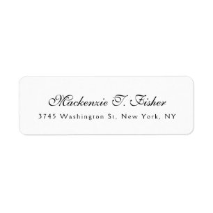 Classical Calligraphy Elegant Plain Simple White