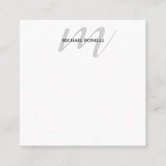 Classical calligraphy monogram professional enclosure card