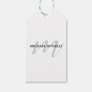 Classical calligraphy monogram professional gift tags