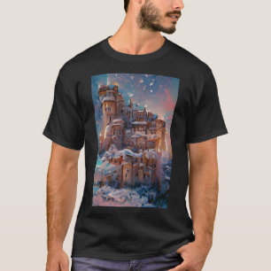 Classical Castle, Winter Mediaeval Castle, Christm T-Shirt