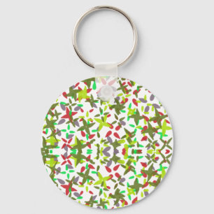 classical Christmas colours bright Key Ring